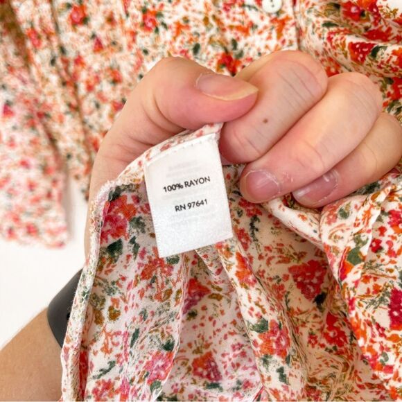 J. Jill Floral Button Down Blouse Size S Petite - Picture 3 of 7